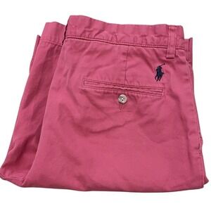 Polo Ralph Lauren Shorts Mens 32 Pink Chino Cotton Classic Fit Pony Logo